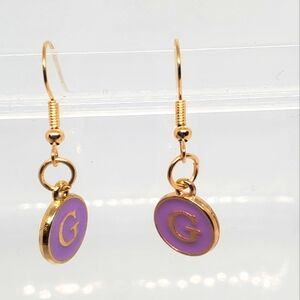 7/$10 G Initial Earrings, New